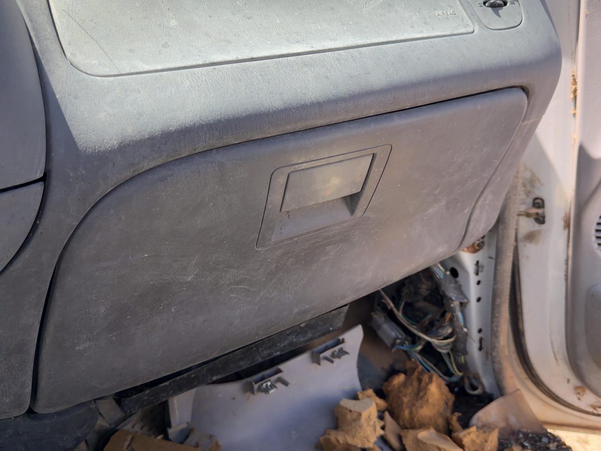 1997-2003 Ford F150 Glove Box Assembly Complete Door With Latch Oem Gray