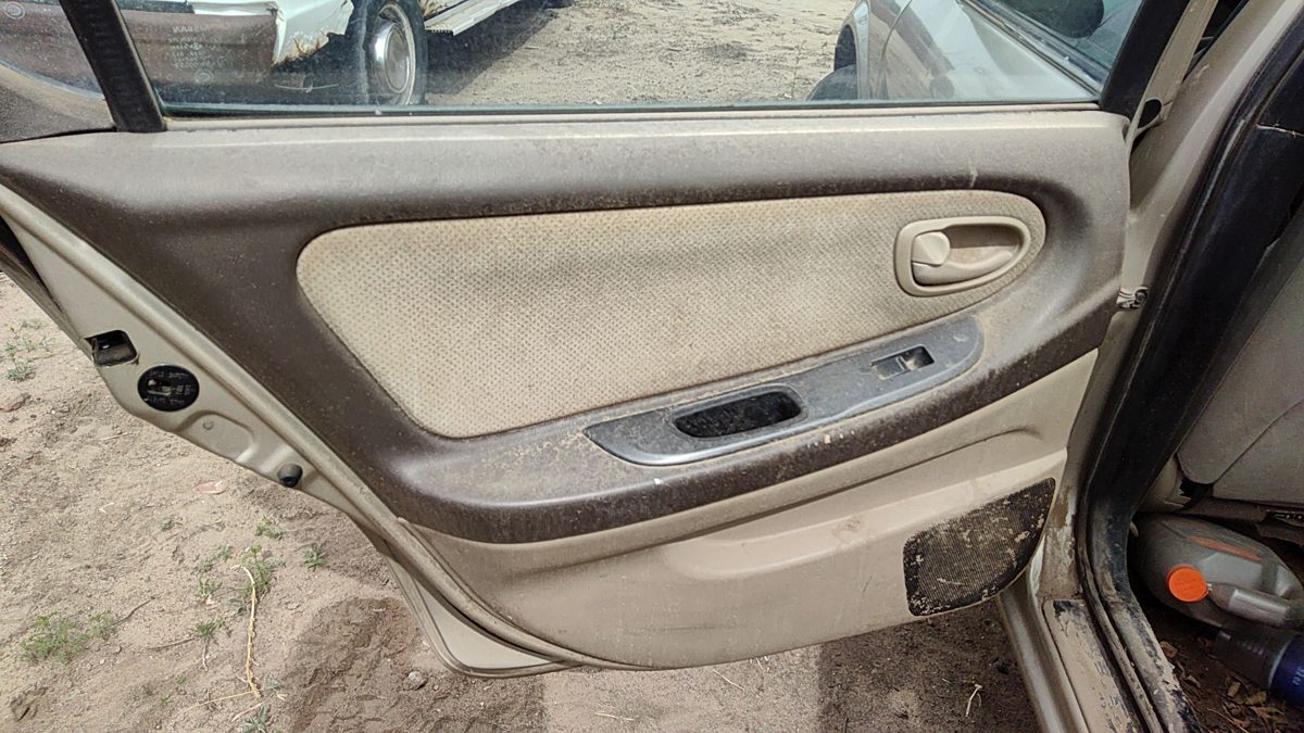 2000-2001 Nissan Maxima Driver Left Rear Door Trim Panel With Switches Back Tan