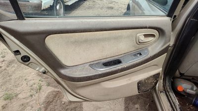 2000-2001 Nissan Maxima Driver Left Rear Door Trim Panel With Switches Back Tan