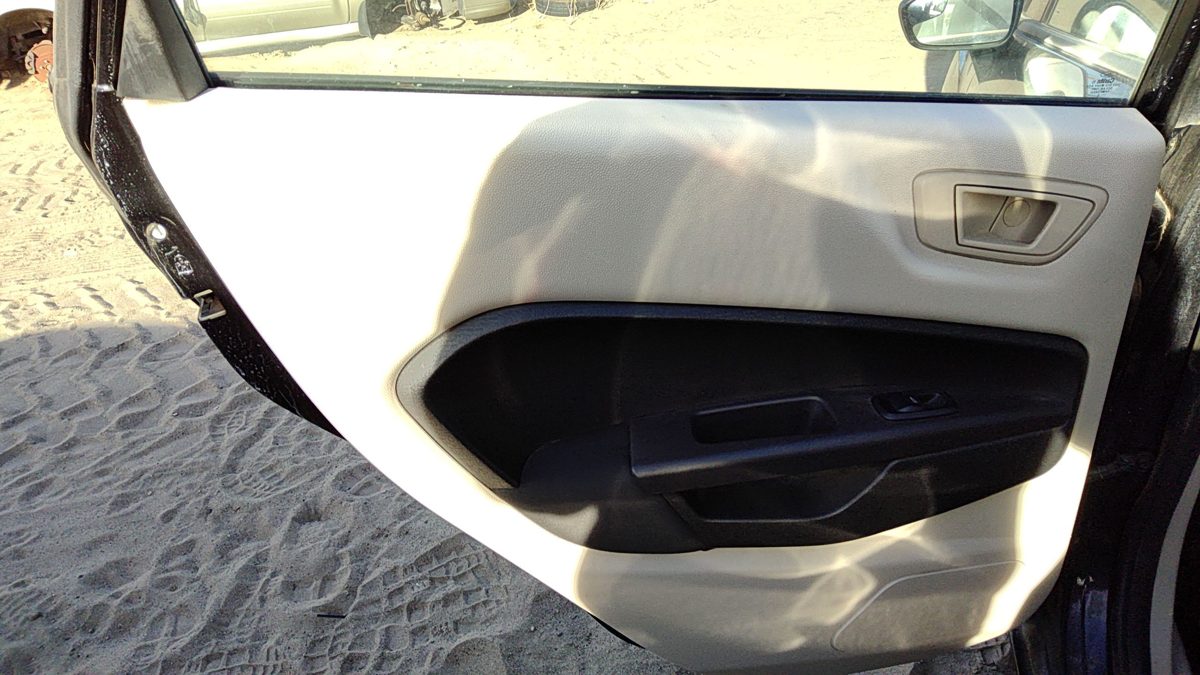 11-13 Ford Fiesta Driver Left Rear Door Trim Panel With Switches Back Black Dl