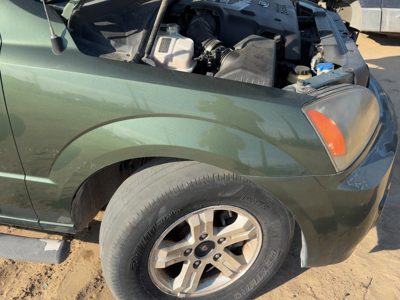 03-09 Kia Sorento Passenger Right Front Fender Oem Without Flare Ivy Green 3N
