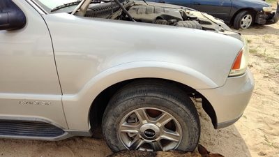 2003-2005 Lincoln Aviator Passenger Right Front Fender Oem Silver Jp 3C5z16005aa