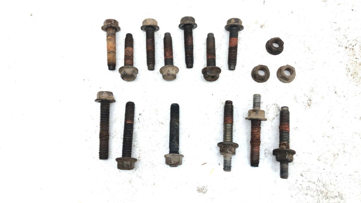 1988-1997 Ford F250 Set Of Bolts For Lower Intake Manifold Hardware Oem 7.5L 460