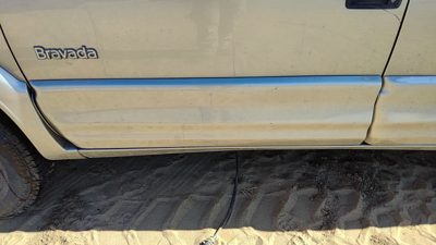 98-01 Olds Bravada Driver Left Front Moulding From Door Trim Strip Pewter 11U