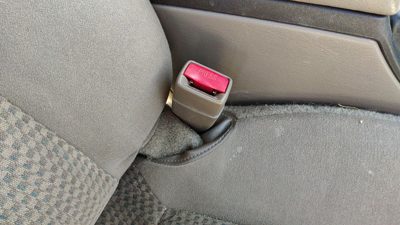 99-05 Grand Am Passenger Right Front Seat Belt Buckle Receiver 52D Dark Taupe