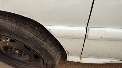 2001-2002 Kia Rio Driver Left Moulding From Fender Oem Trim Strip White