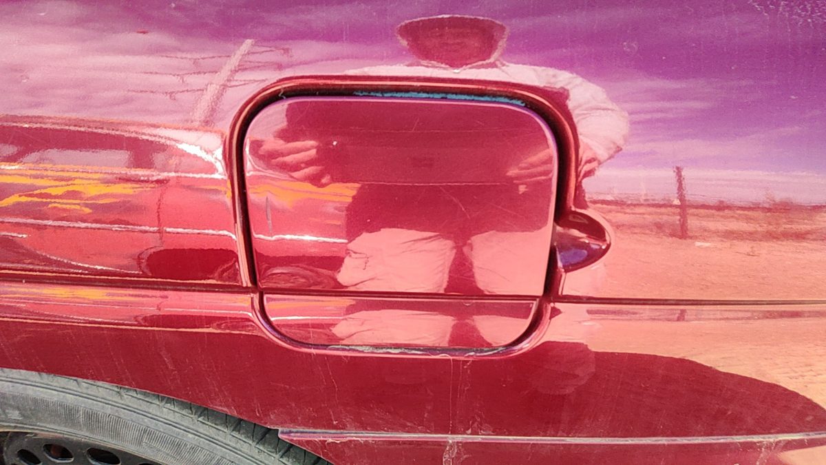 1995-2001 Chevy Lumina Fuel Tank Door With Hinge Gas Lid Oem Filler Red 10260156