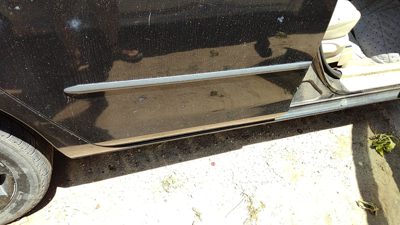 04-09 Mazda 3 Passenger Right Rear Moulding From Door Back Trim Strip Black 16W