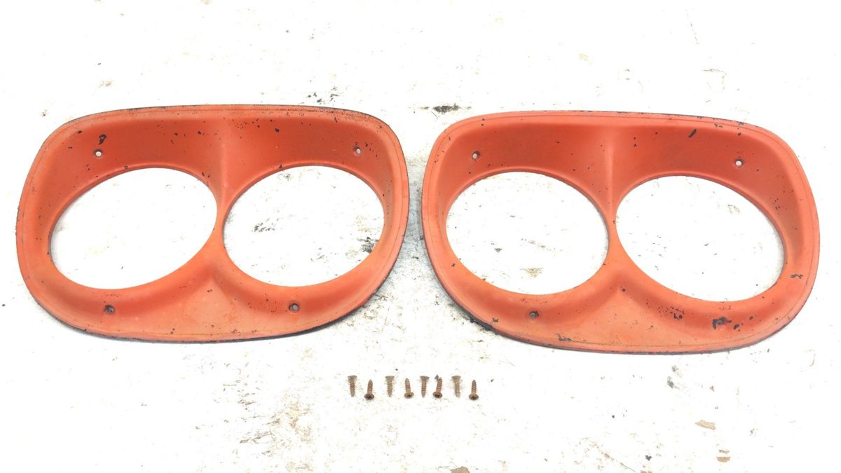 1958 Gmc Chevy 300 Full Size Right Left Headlight Bezel Pair Oem Trim Door Set