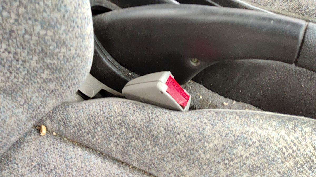 1996 Saturn Sl1 Passenger Right Front Seat Belt Buckle Receiver Oem Gray