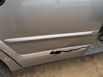 05-09 Legacy Outback Passenger Right Rear Lower Moulding From Door Silver Slq