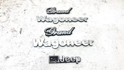 1984 Jeep Grand Wagoneer Fender Emblem Tailgate Emblem Badge Set Oem