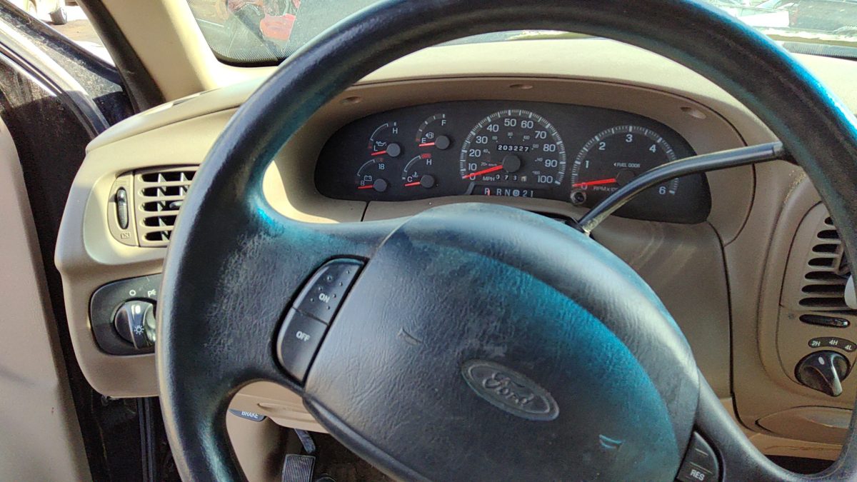 1997-2004 Ford F150 Trim Bezel Around Speedometer Oem Dash Surround Panel Tan Mx