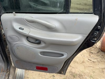00-02 Expedition Passenger Right Rear Door Trim Panel With Switches Back Gray 12