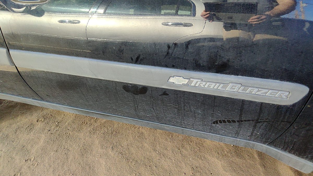 03-04 Trail Blazer Passenger Right Front Moulding From Door Trim Strip Black