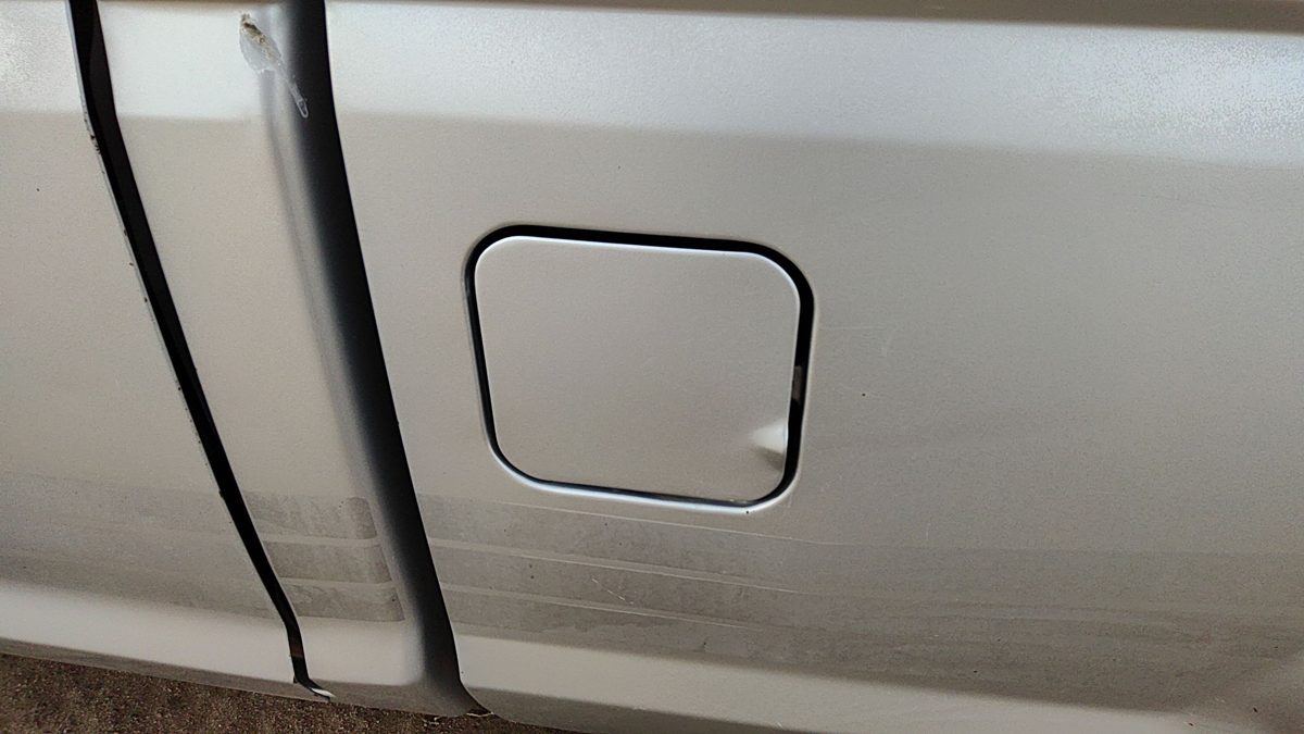 1987 Ford Ranger Fuel Tank Door With Hinge Gas Lid Oem Filler Silver
