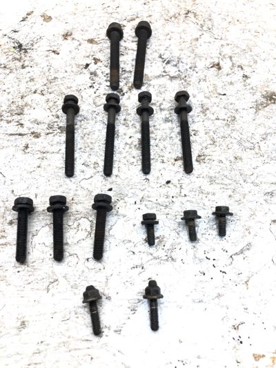 2005-2007 Dodge Caravan Set Of Bolts For Timing Cover Oem Hardware 3.3L