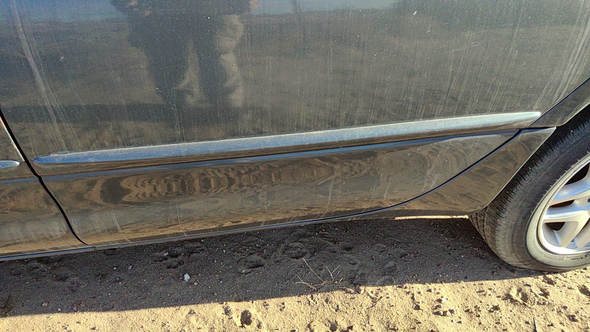 98-04 Intrepid Driver Left Rear Moulding From Door Back Trim Steel Blue Pbq