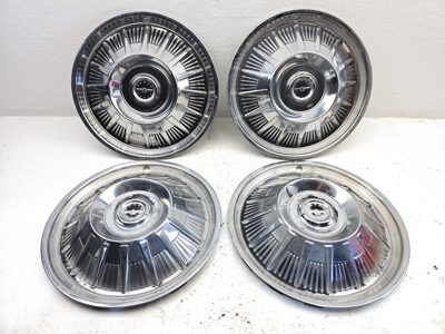 1964 Ford Thunderbird Coupe Set Of 4 Hub Caps Wheel Covers 15 Inch Chrome Oem