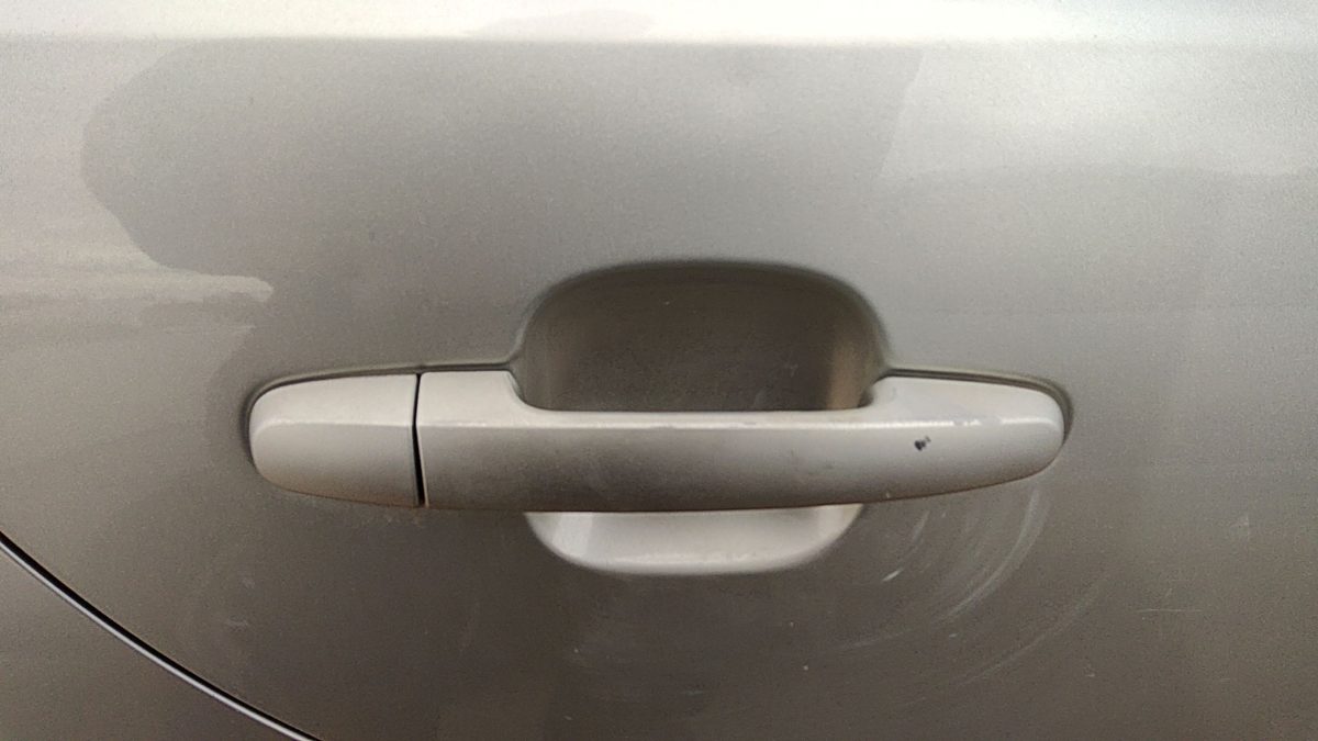 02-06 Camry Passenger Right Rear Outside Door Handle Back Lunar Mist Metallic