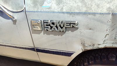 1986 Dodge Ram W150 Passenger Right Power Ram Fender Emblem Badge Oem