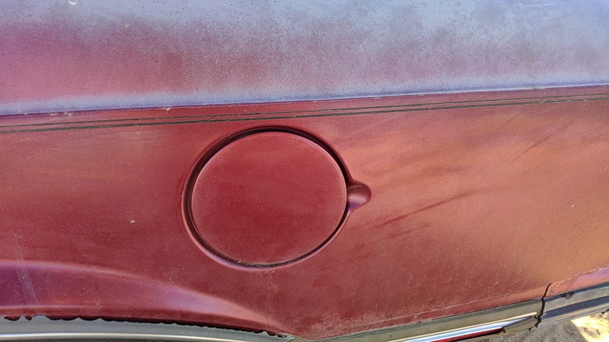 1985-1991 Olds 88 Fuel Tank Door With Hinge Gas Lid Oem Filler Red