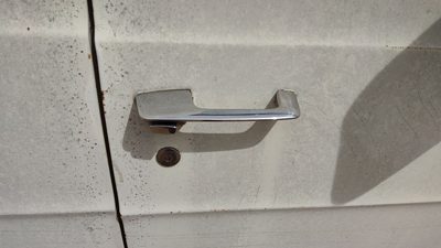 1974 Dodge Van B200 Passenger Right Front Outside Door Handle Oem White
