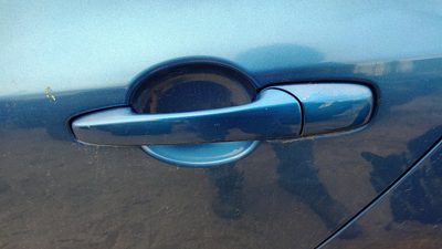 2004-2009 Mazda 3 Driver Left Rear Outside Door Handle Oem Back 27B Winning Blue