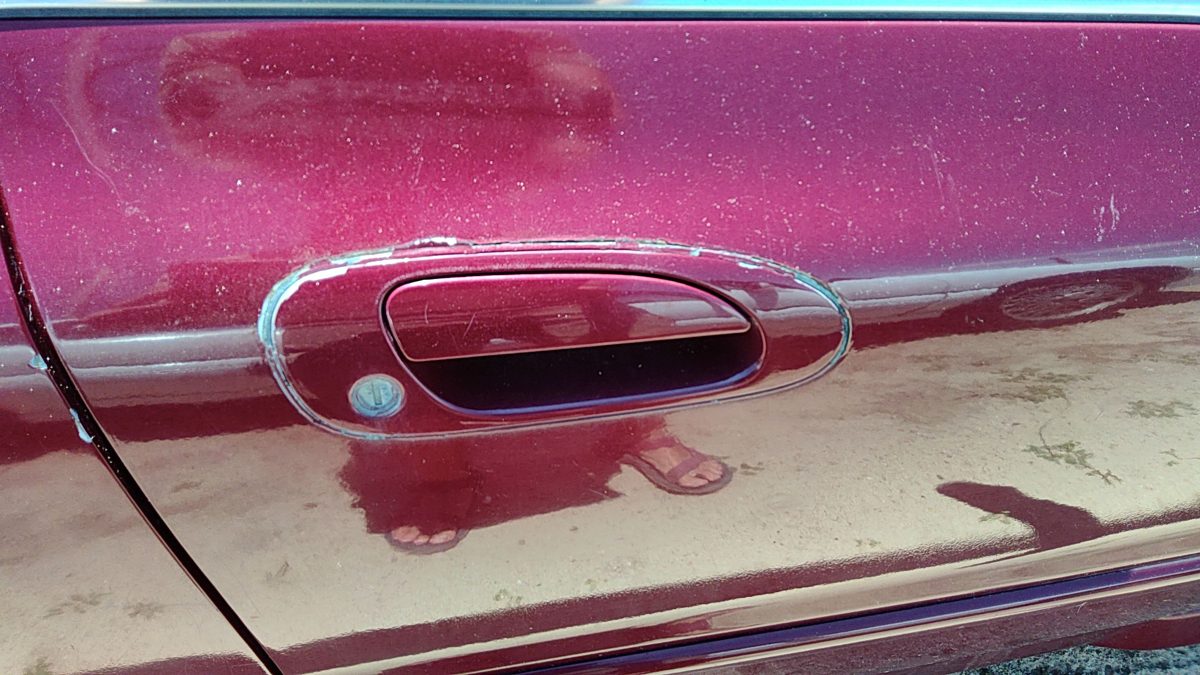 1995 Honda Accord Passenger Right Front Outside Door Handle Oem Red