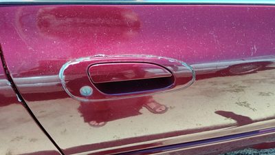 1995 Honda Accord Passenger Right Front Outside Door Handle Oem Red