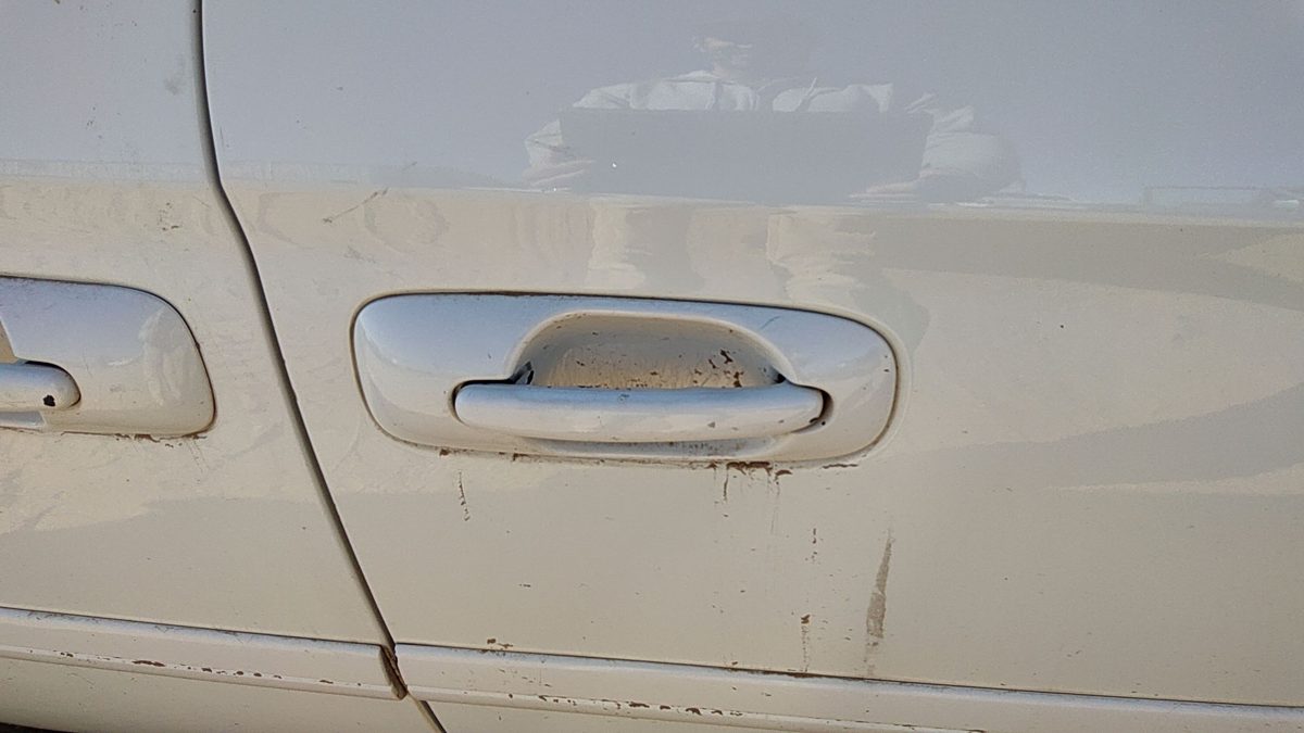2001-2007 Dodge Caravan Passenger Right Front Outside Door Handle Oem White Pw1