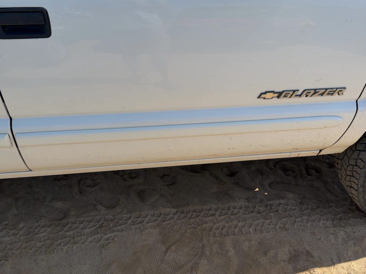02-05 S10 Blazer Passenger Right Front Moulding From Door Trim Strip White 50U