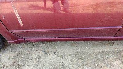 04-06 Galant Driver Left Front Moulding From Door Trim Strip P06 Ultra Red Pearl