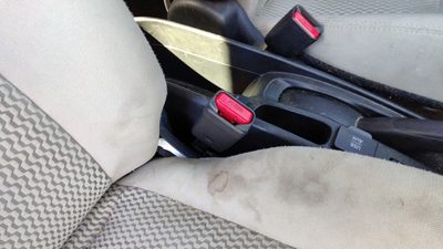 12-15 Versa Note Passenger Right Front Seat Belt Buckle Receiver Charcoal G