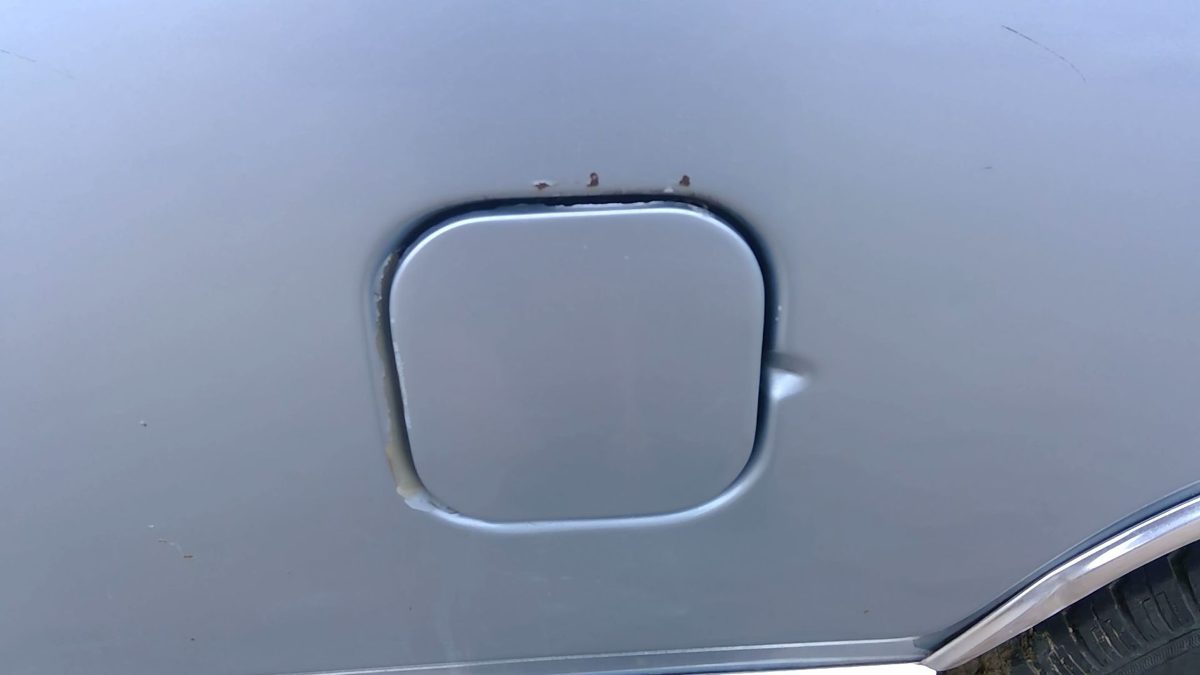 1989 Dodge Ram D100 Fuel Tank Door With Hinge Gas Lid Oem Filler Blue