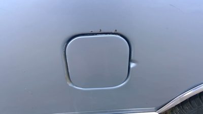 1989 Dodge Ram D100 Fuel Tank Door With Hinge Gas Lid Oem Filler Blue