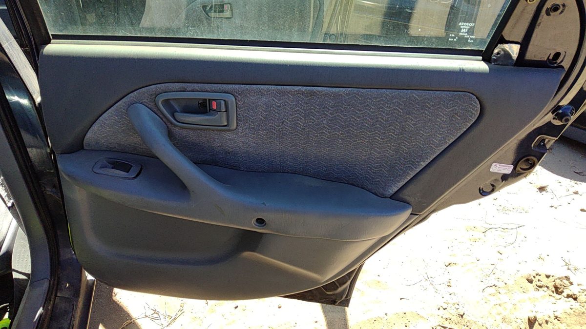 99-01 Camry Passenger Right Rear Door Trim Panel With Switches Back Gray 10