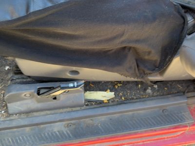 90-95 Nissan Pathfinder Driver Left Side Seat Trim Panel OEM Gray