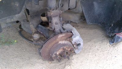 84-87 Fiero Passenger Right Rear Back Spindle Steering Knuckle with Wheel Hub