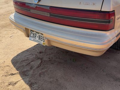 1993 Buick Century Rear Bumper Assembly