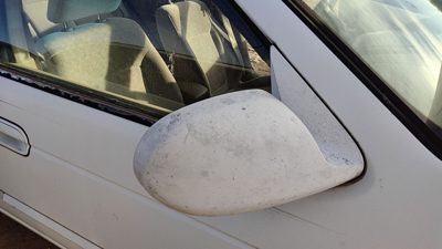 2000-2003 Nissan Sentra Passenger Right Side Mirror Door Mounted Power White Qm1