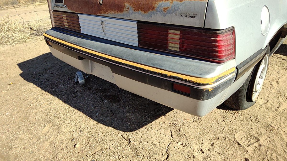 1985-1987 Pontiac Sunbird Rear Bumper Cover Assembly Oem Back Silver 10026826