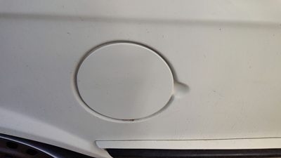 1984-1996 Olds Ciera Fuel Tank Door With Hinge Gas Lid Oem Filler White