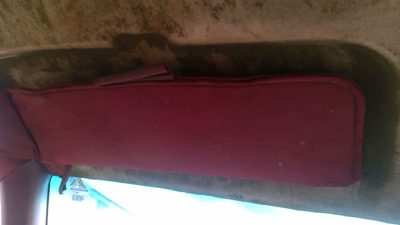 1988-1991 Gmc Sierra 2500 Driver Left Sun Visor Oem Red