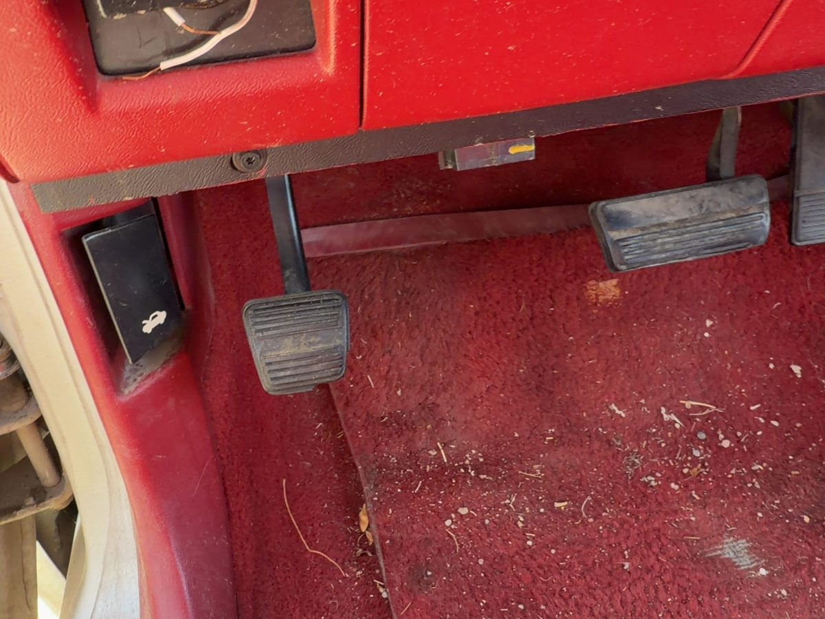 1986 Olds 88 Parking Brake Pedal Assembly Oem Complete Emergency Unit Red