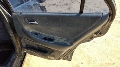 99 00 Honda Accord Passenger Right Rear Door Trim Panel With Switches Back Gray