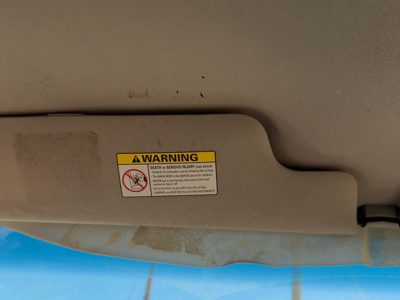 1997-2003 Ford F150 Driver Left Sun Visor OEM Light Graphite F2