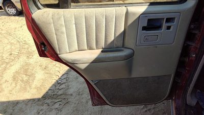 91-94 S10 Blazer Driver Left Rear Inside Door Trim Panel With Switches Back Gray