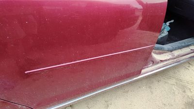 08-12 Malibu Passenger Right Rear Moulding From Door Back Trim Strip Red 80U