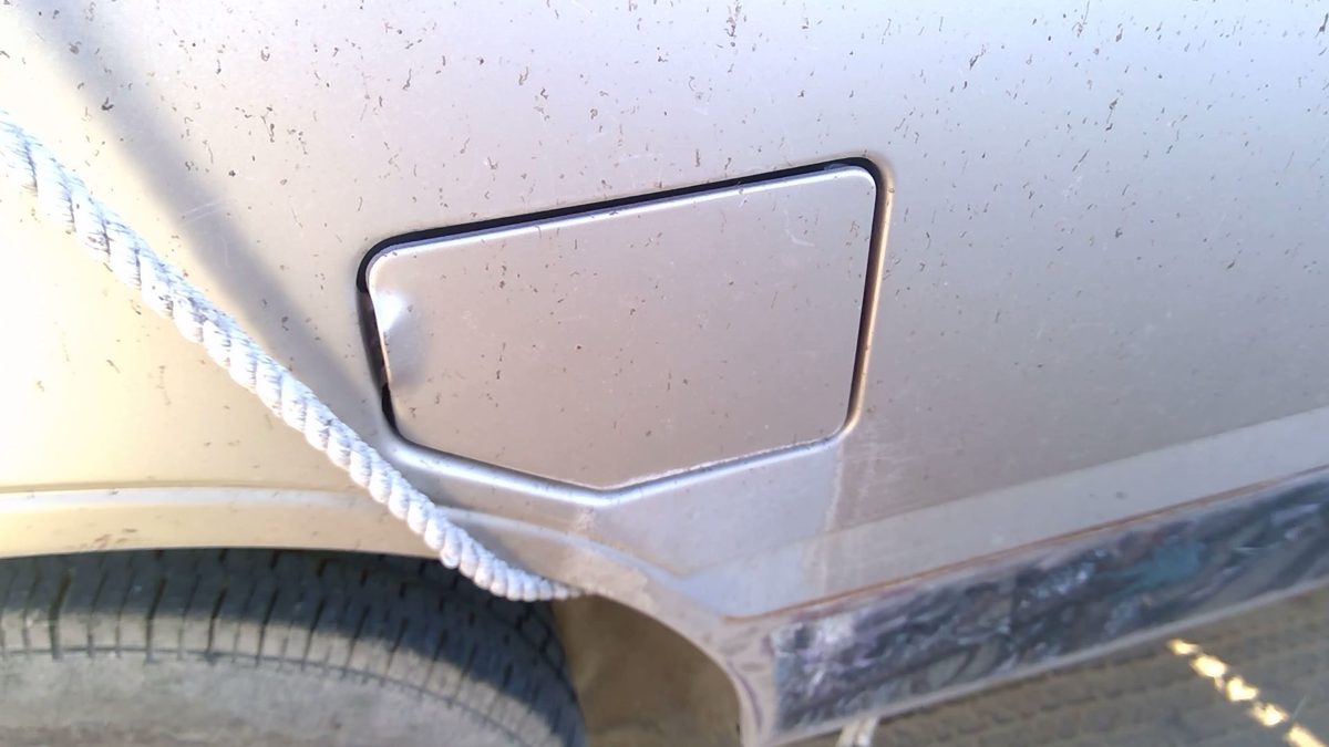 1986 Isuzu Pup Pickup Fuel Tank Door With Hinge Gas Lid Oem Filler Red
